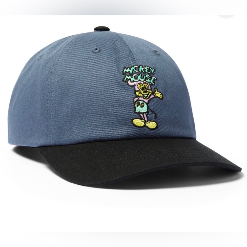 HUF X Disney Mickey Mouse Retro 90’s Neon Style Charcoal Snapback Hat